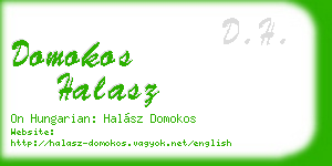 domokos halasz business card