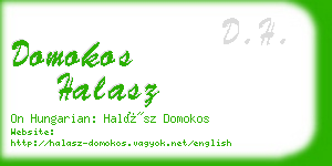 domokos halasz business card